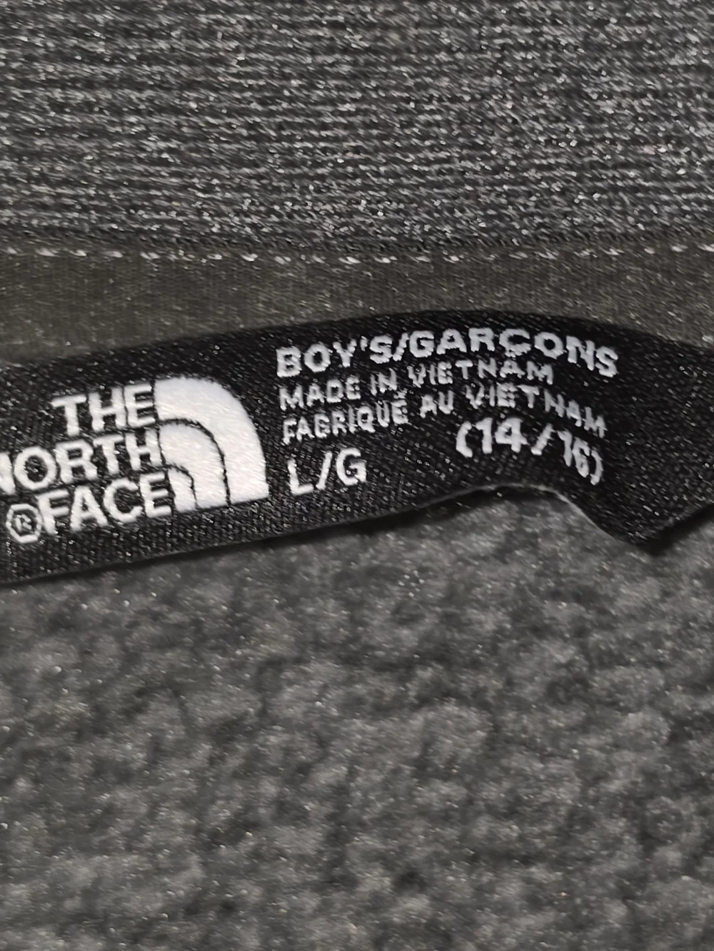The North Face Boys Dark Gray Full-Zip Fleece Jacket
